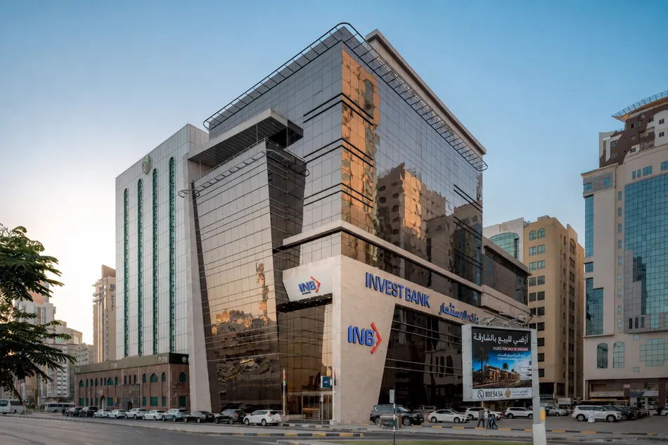 Invest Bank UAE headquarters representing the lender's first-half 2026 financial results and balance-sheet growth